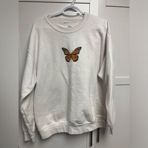 Butterfly pullover sweater